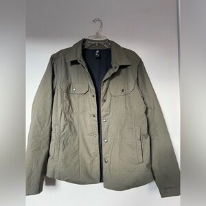 Mountain Hardwear Men's Olive Green Snap Jacket, Small